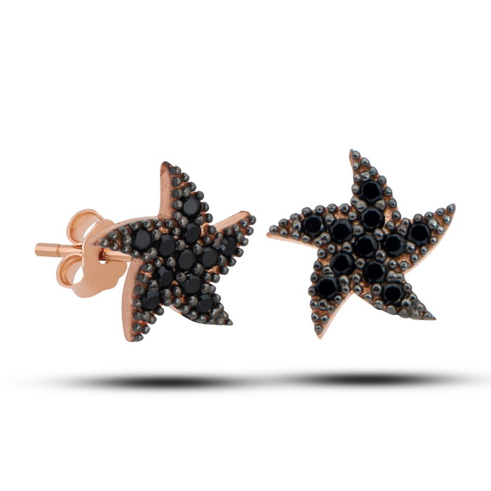 Heliophilia Silver Pendientes de Plata de Ley 925 Negros Stud Heliophilia Silver Pendientes de Plata de Ley 925 Negros Stud
